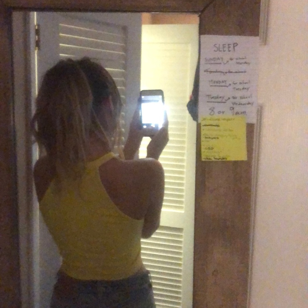 Yellow tank top size small